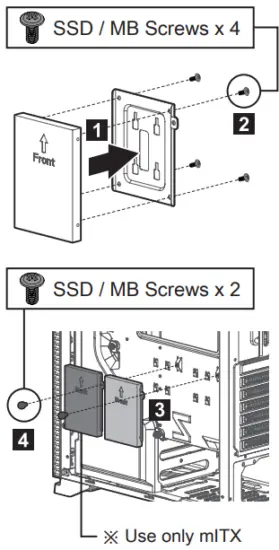 Mounting the 2.5" SSD / HDD
