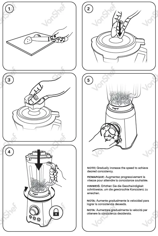 VonShef -2000087 -1000W -Glass -Jug -Blender -3
