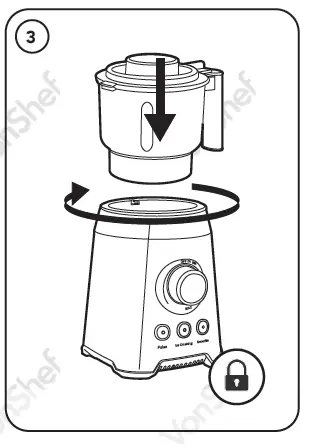 VonShef -2000087 -1000W -Glass -Jug -Blender -5