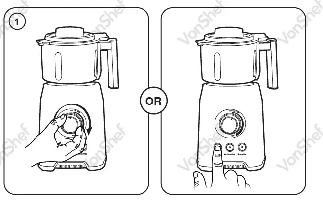 VonShef -2000087 -1000W -Glass -Jug -Blender -6