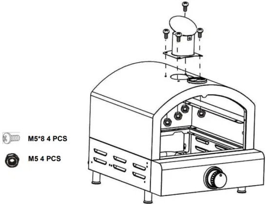 HOMEDEPOT GB-GP02 Outdoor Pizza Oven with Built in Thermometer - STEP 3
