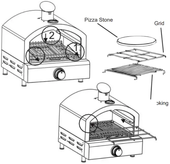 HOMEDEPOT GB-GP02 Outdoor Pizza Oven with Built in Thermometer - STEP 4