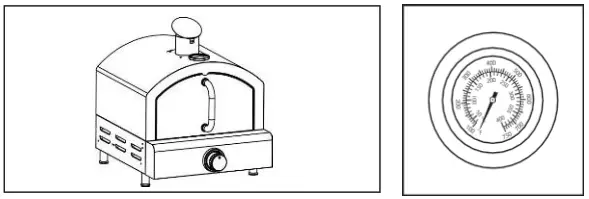 HOMEDEPOT GB-GP02 Outdoor Pizza Oven with Built in Thermometer - body
