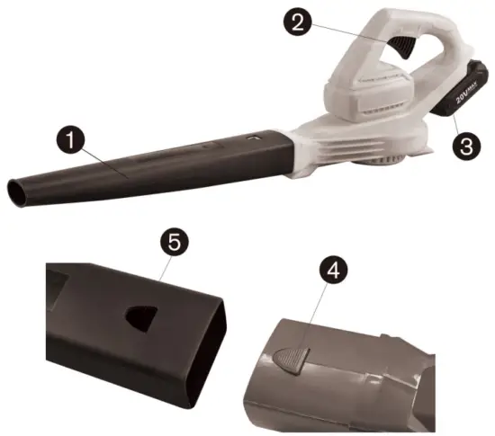 KIMO 6202 20V Cordless Leaf Blower - 1