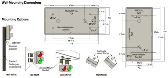 Signal Tech TCIL LED Series Traffic Control - Dimension