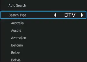 Channel Menu - Auto Search 1