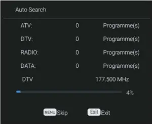 Channel Menu - Auto Search 2