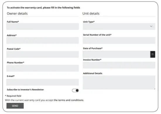 inventor MP850S Refrigerator Mini Bar - fields
