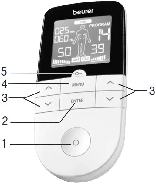 beurer Digital EMS TENS unit - description
