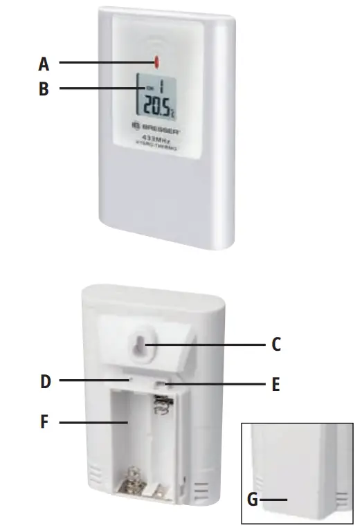 BRESSER 7009995 Thermo Hygro 3CH Sensor 433MHz - parts