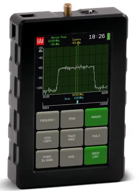SAF J0SSAP33 Spectrum Compact 0 3 3 GHz v2 Handheld Analyzer