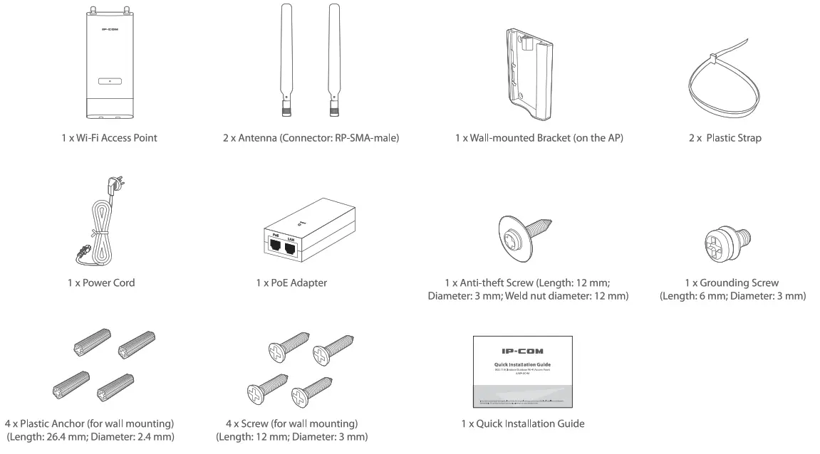 IP-COM iUAP AC M Indoor Outdoor Wi Fi Access Point -