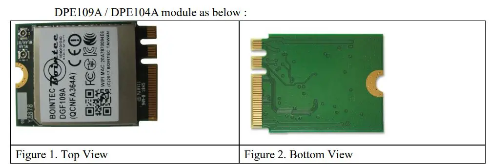 Bointec DGF104A Dual-Band WiFi + Bluetooth Mini PCIe Adapter User Manual - Fig 1,2