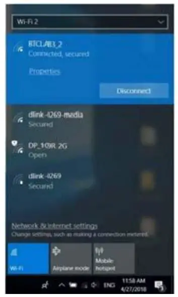 Bointec DGF104A Dual-Band WiFi + Bluetooth Mini PCIe Adapter User Manual - When it shows