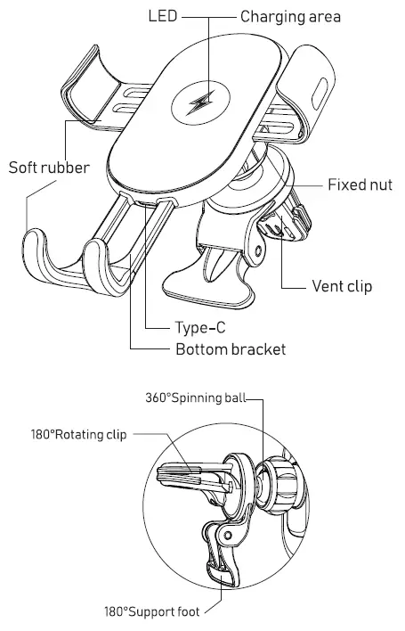 BOYUXON-118A-15W-Fully-Automatic-Wireless-Car-Charging-Bracket-FIG-3