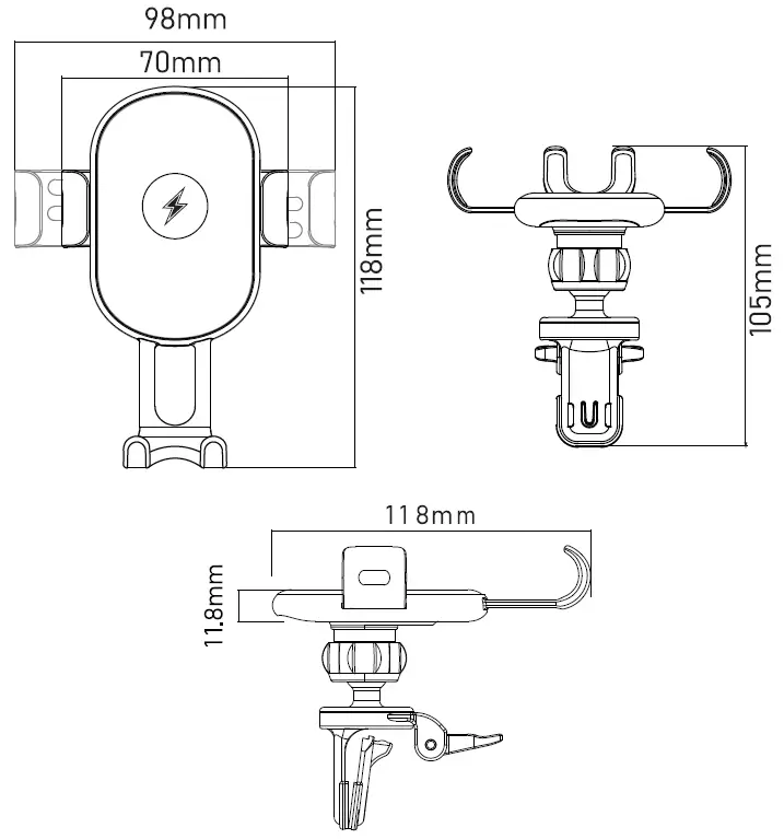 BOYUXON-118A-15W-Fully-Automatic-Wireless-Car-Charging-Bracket-FIG-4