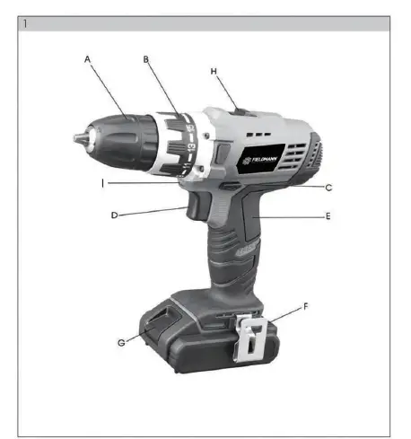 FIELDMANN FDV 10351-A Cordless Drill Machine- fig 1