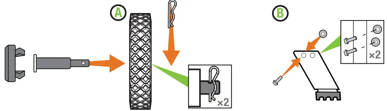 CHAMPION 100416 8000W Tri Fuel Portable Generator - Attach wheel kit 1