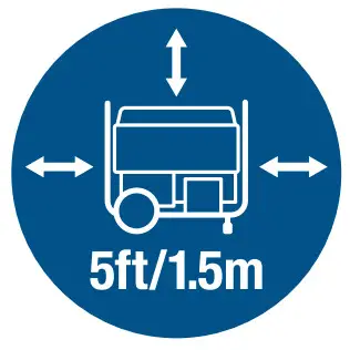 CHAMPION 100416 8000W Tri Fuel Portable Generator - Move the generator outdoors 1