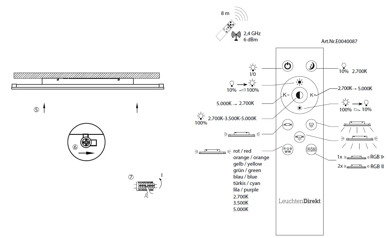 Paul Neuhaus MARIO Modern Metal Ceiling Light fig 3