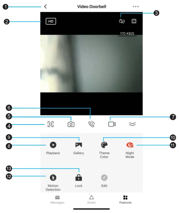 MC0639V4 Standalone WiFi Doorbell - FUNCTIONS