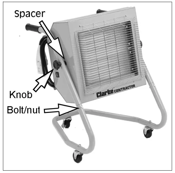 Clarke Devil 371SPD Quartz Halogen Heater - ASSEMBLY