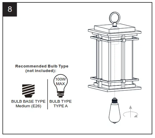 QUOIZEL MCL1908EK McAlister 1-Light Earth Black Outdoor Pendant Light - fig 12