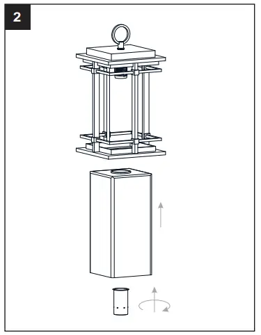QUOIZEL MCL1908EK McAlister 1-Light Earth Black Outdoor Pendant Light - fig 3