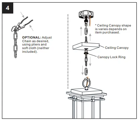 QUOIZEL MCL1908EK McAlister 1-Light Earth Black Outdoor Pendant Light - fig 5