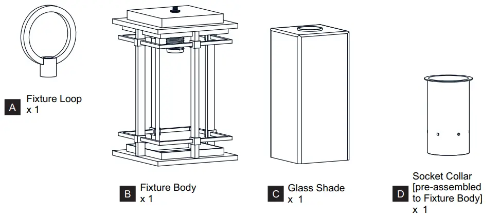 QUOIZEL MCL1908EK McAlister 1-Light Earth Black Outdoor Pendant Light - fig 9