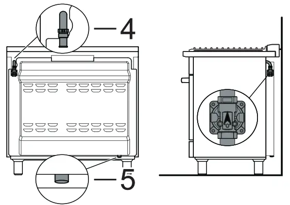 FRIGIDAIRE PCFG3670AF 36 Inch Front Control Freestanding Gas Range - Electric connections