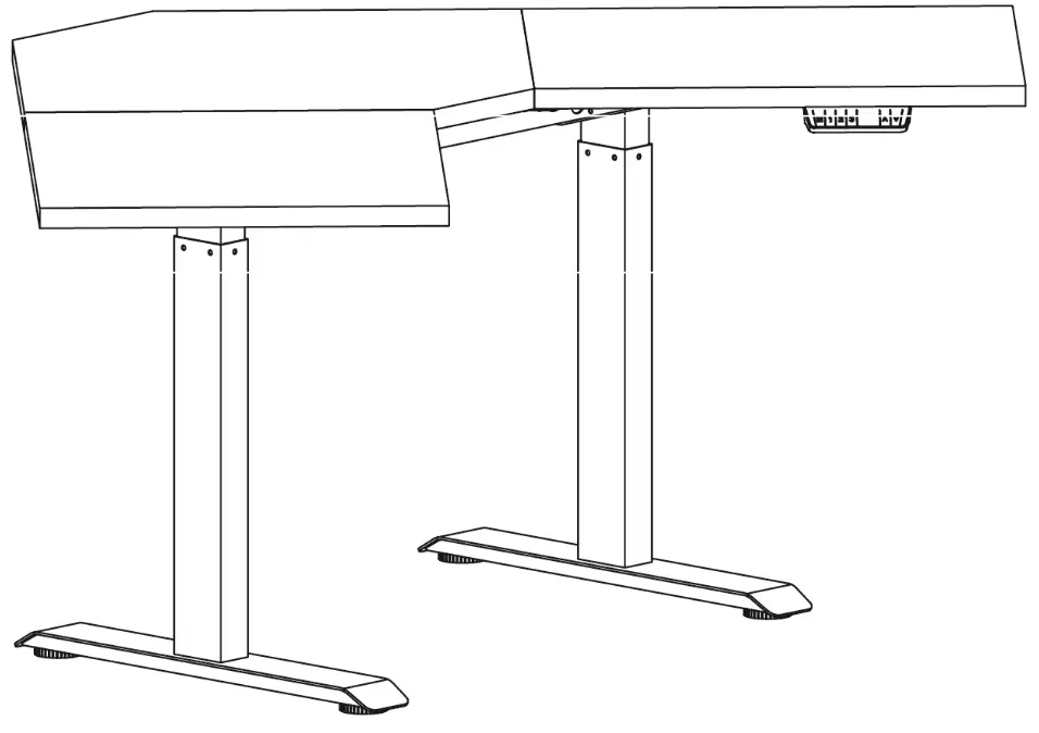 RIFE DML1000 Dual Motor L Shaped Standing Desk