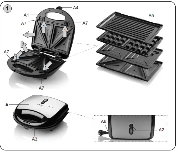 Gallet-CRO-616-Sandwich-Maker-fig1