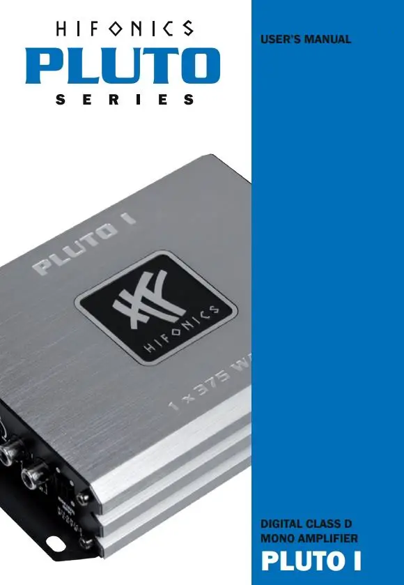 HiFonics PLUTO Series Mono Amplifier User Manual