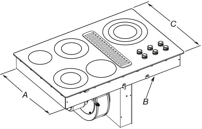 Whirlpool 30 and 36 Inch Electric Downdraft Cooktop - Fig 3