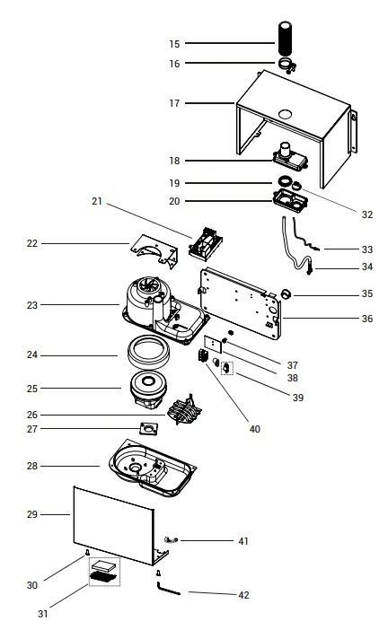 DAN DRYER A S 372 373 Airtap Build In Hand Dryer - PARTS LIST 1