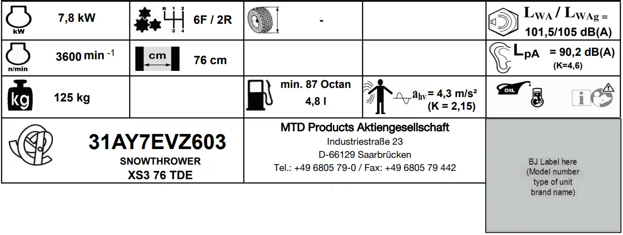 Cub Cadet 31AY7EVZ603 Snow Blower -
