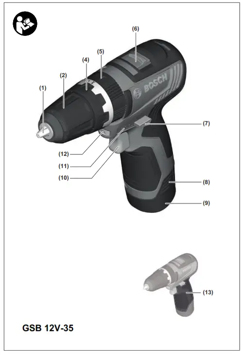 BOSCH GSR 12V-35 Cordless Screwdriver - fig1