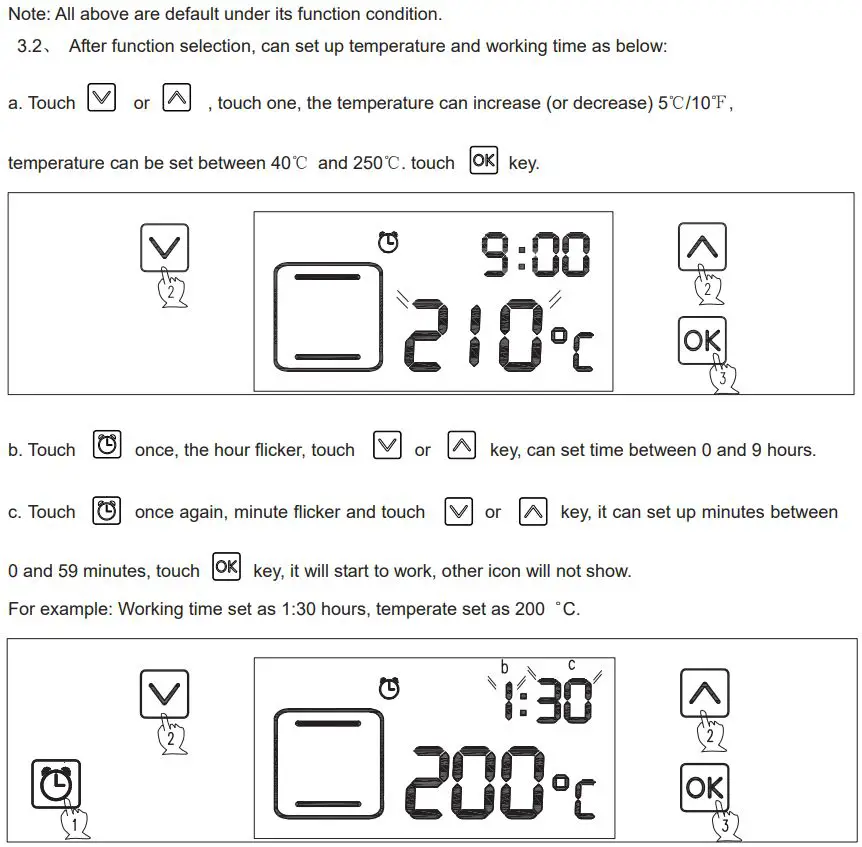 LEGEND CHEF ES606MB 24 Inch Built-in Electric Ovens Instruction Manual - LED display