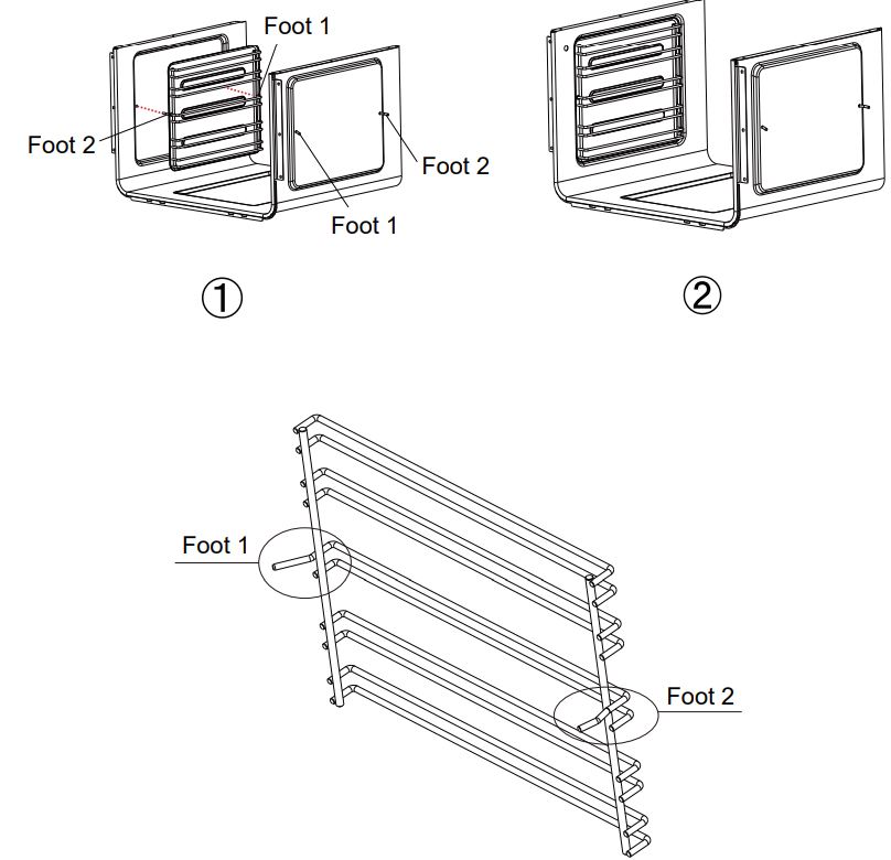 LEGEND CHEF ES606MB 24 Inch Built-in Electric Ovens Instruction Manual - Removable side racks
