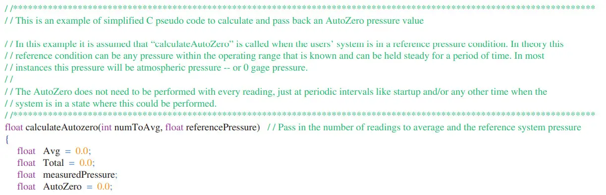 Honeywell Auto-Zero Calibration Technique - for Auto-Zero