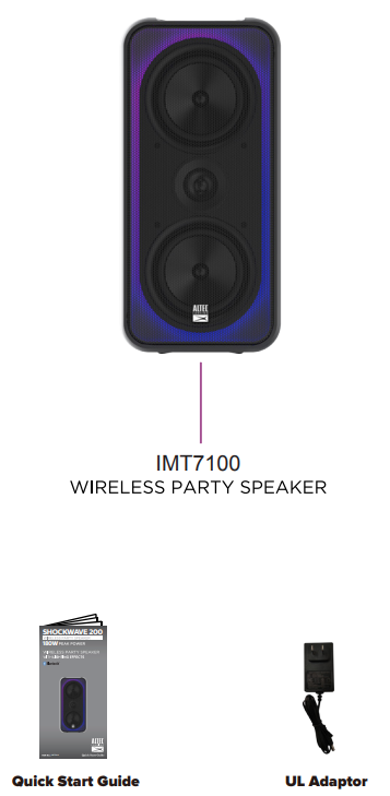 ALTEC SHOCKWAVE200 180W Peak Power Wireless Party Speaker - fig