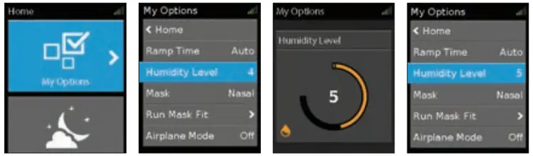 APRIA Sleep Therapy for ResMed AirSense - How to Change the Humidity L