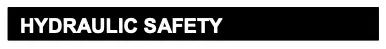 HYDRAULIC SAFETY