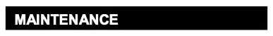MAINTENANCE