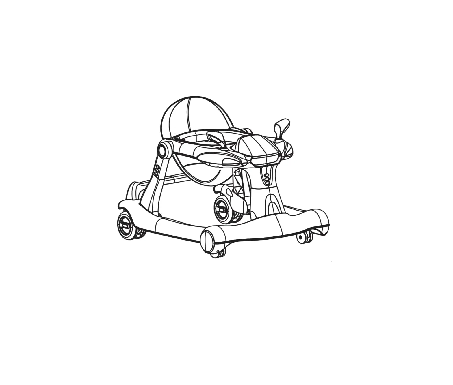 Bertoni Baby Walker 2 In 1 Rider Instruction Manual