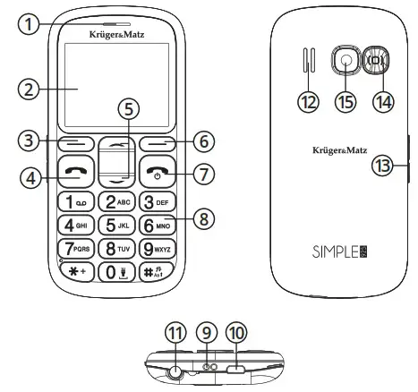 Kruger Matz KM0925 Gsm Mobile Phone - PRODUCT DESCRIPTION