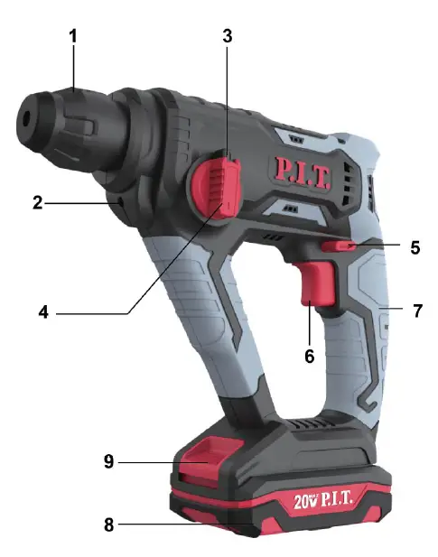 PIT-PBH20H-18A-Cordless-Hammer-Drill-FIG-1