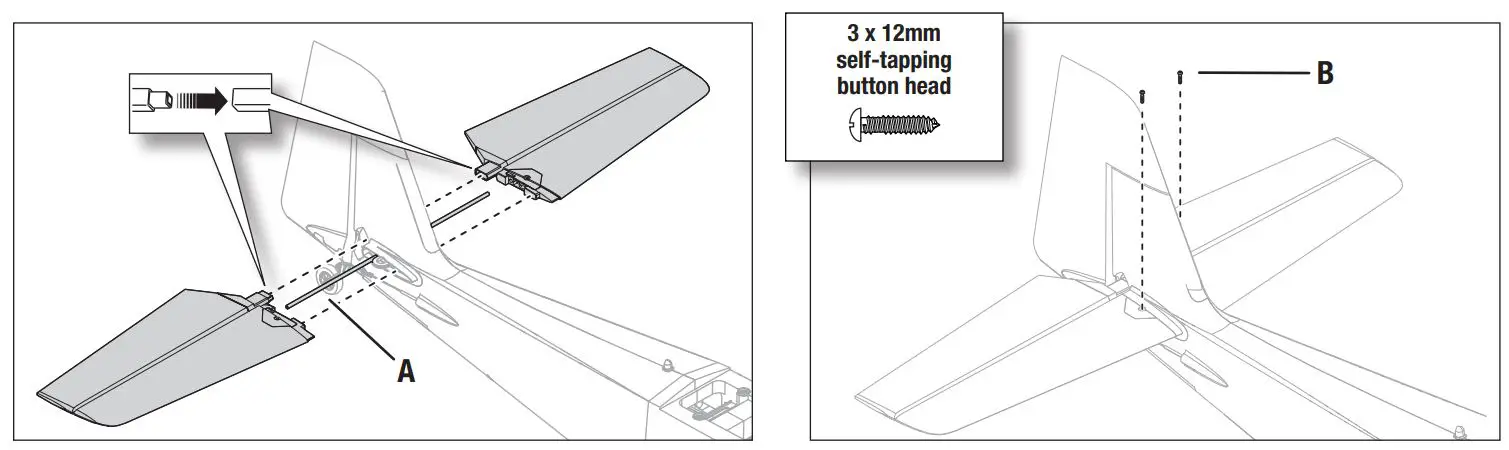 E-flite Turbo Timber Evolution 1.5m Instruction Manual - Horizontal Stabilizer Installation
