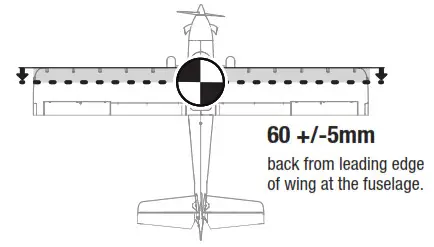 HORIZON E-flite Turbo Timber Evolution 1.5m - Center of Gravity (CG)